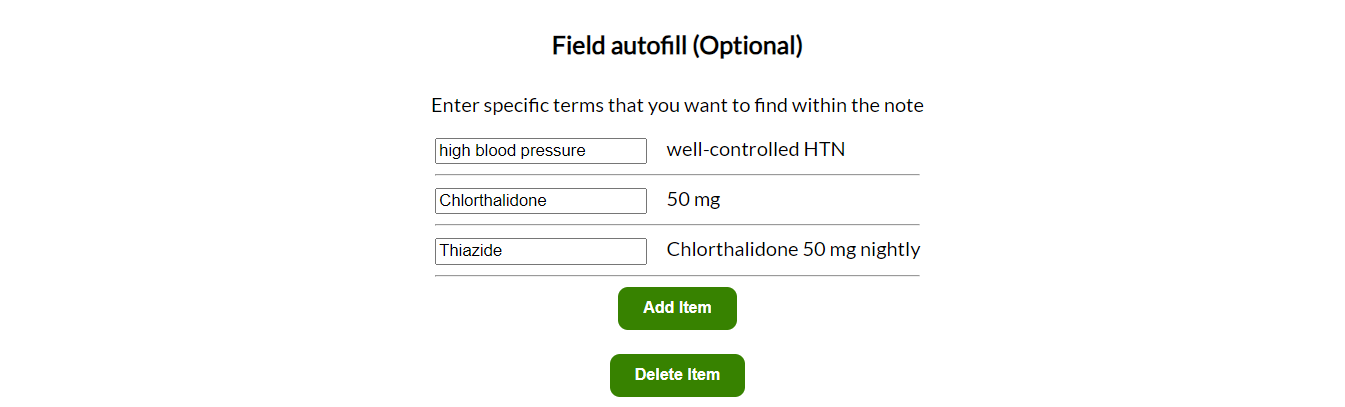 A screenshot of the field autofill tool.